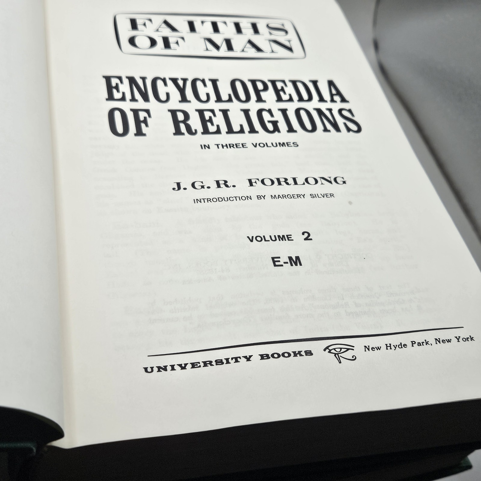 1964 Forlong ENCYCLOPEDIA OF RELIGIONS, FAITHS OF MAN 3 Vol. Set Rare Old Books