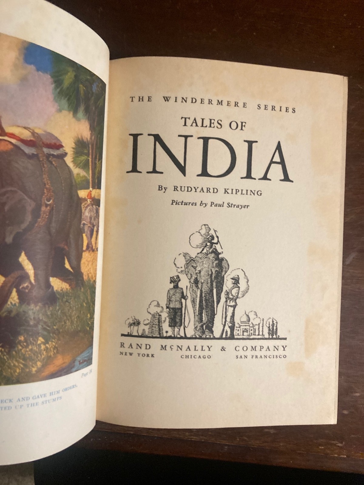 TALES OF INDIA by Rudyard Kipling Illustrated Rand McNally (1935) Windermere