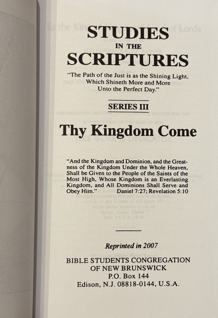 Studies in the Scriptures 7 vol set. 2001 – 2007 Reprints