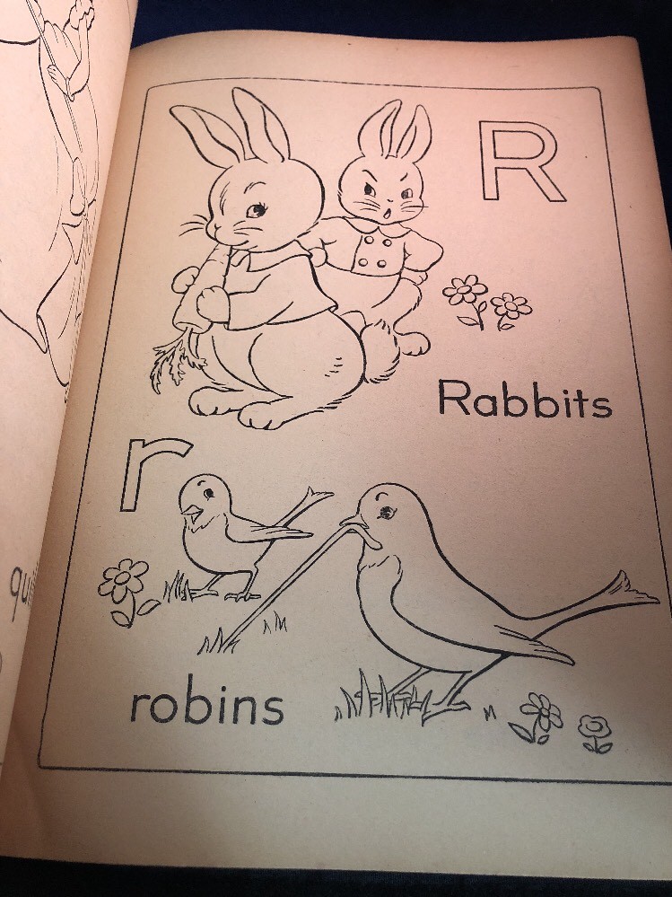 Vintage Merrill 1951 ABC 1•2•3 Get Ready To Read Coloring Book 158515