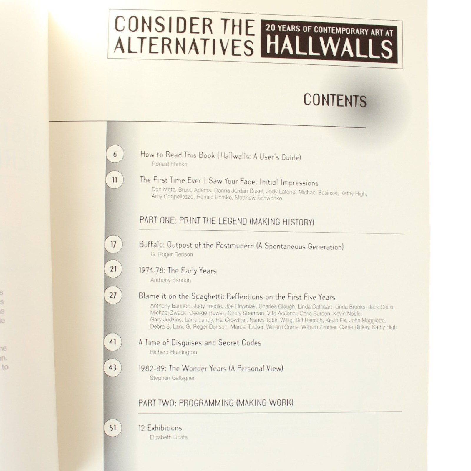 Hallwalls Buffalo Alternative Art Space History Sherman Longo Ehmke 1996
