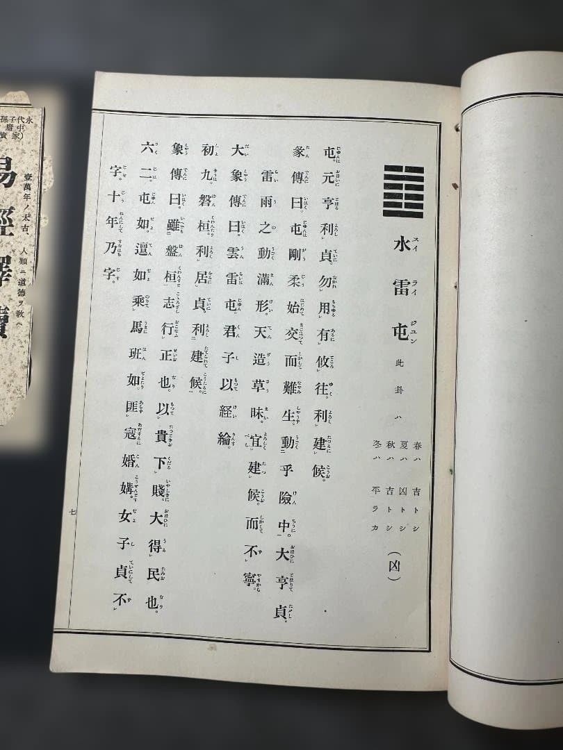 Japanese Woodblock Printed Book I Ching Translation And Reading Confucian 2v