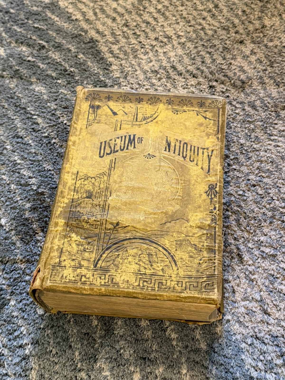 MUSEUM OF ANTIQUITY Vintage Hardcover Book Illustrated 1880 Ancient Life