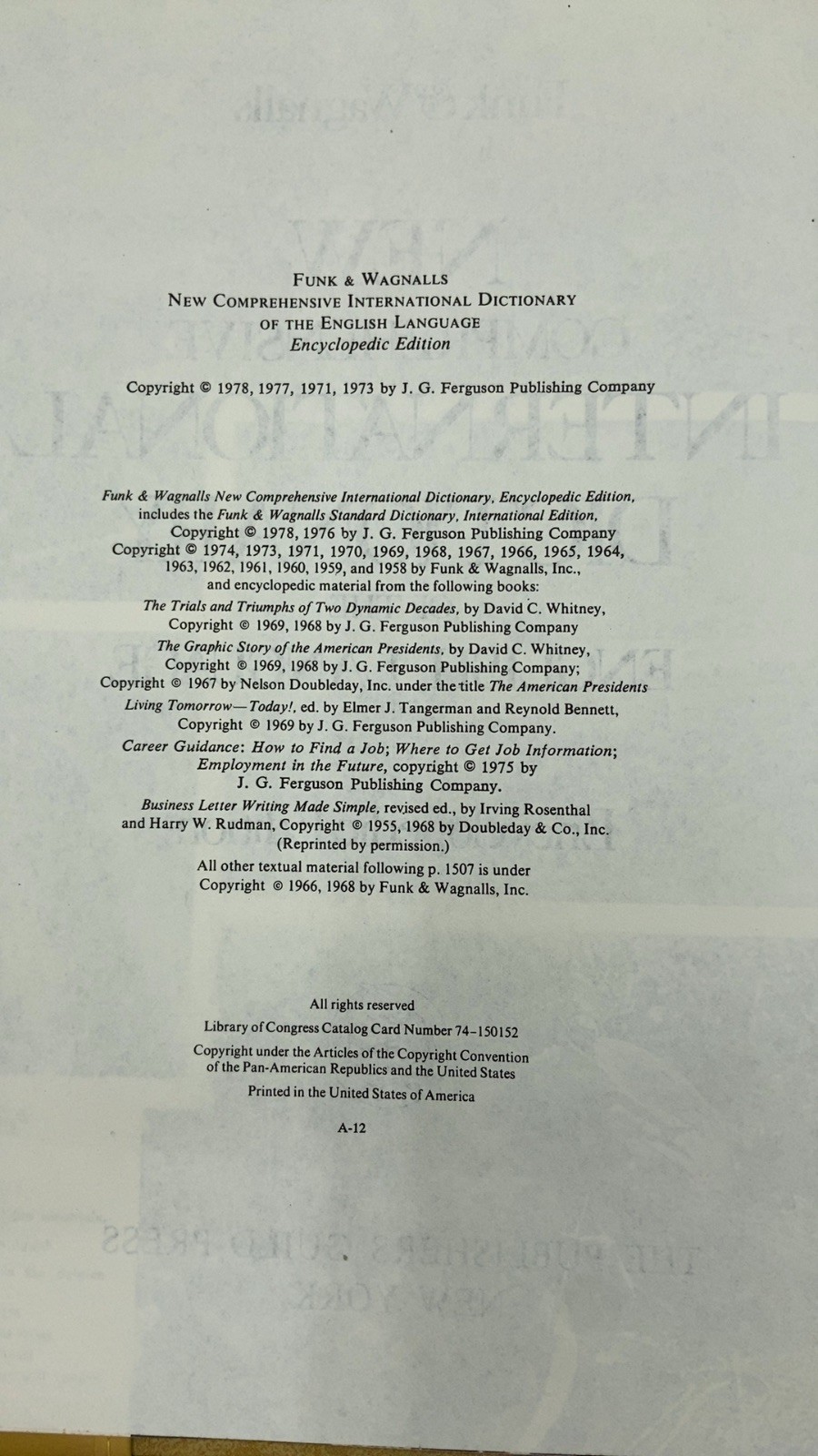 Funk & Wagnalls New Comprehensive International Dictionary of the English Lan…
