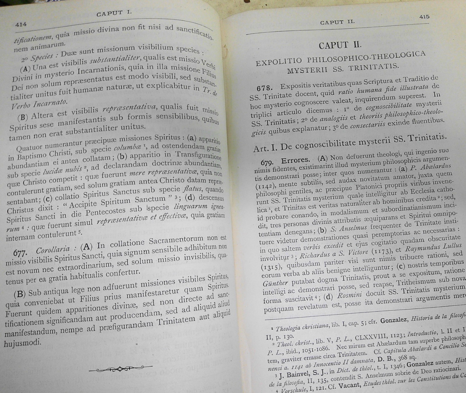Tanquerey: Theologicae Dogmaticae Fundamentalis – 3 Vols. 1903, 1906, 1926.