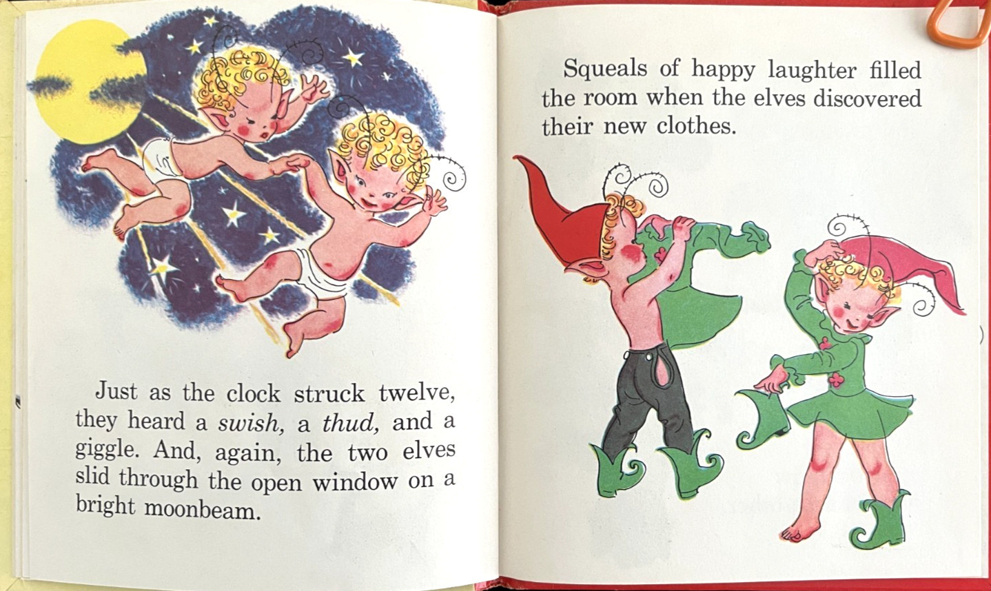 THE ELVES AND THE SHOEMAKER ~ VG children’s Whitman Tell-A-Tale Book, Miloche