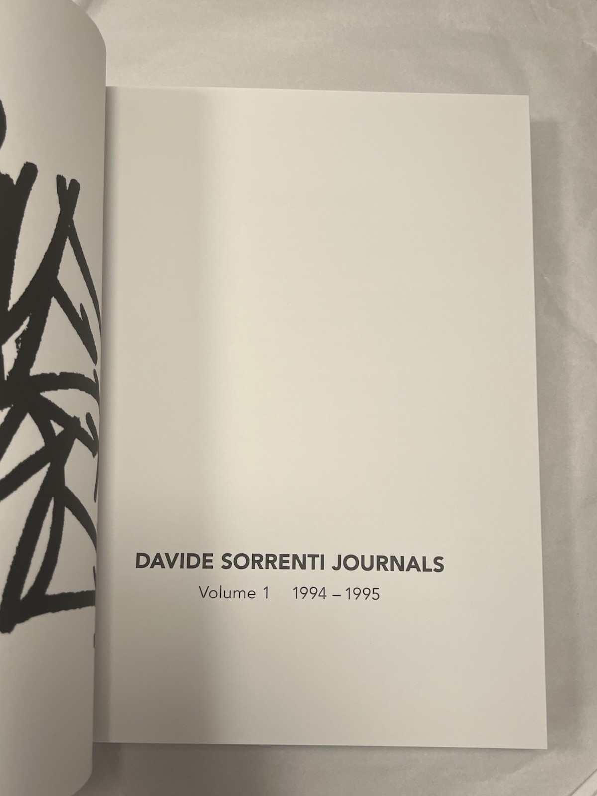 DAVIDE SORRENTI Journals Volume 1 1994 1995 Brand New IDEA ESTATE STAMPED