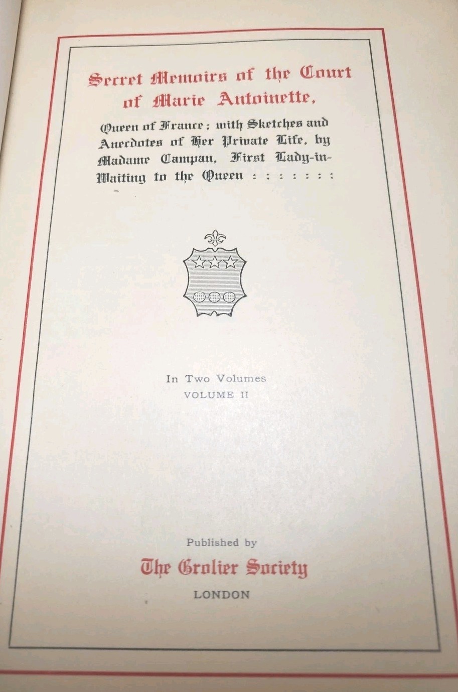 Red Leather 15 Vols Grolier Society Very Limited Edition Secret Court Memoirs
