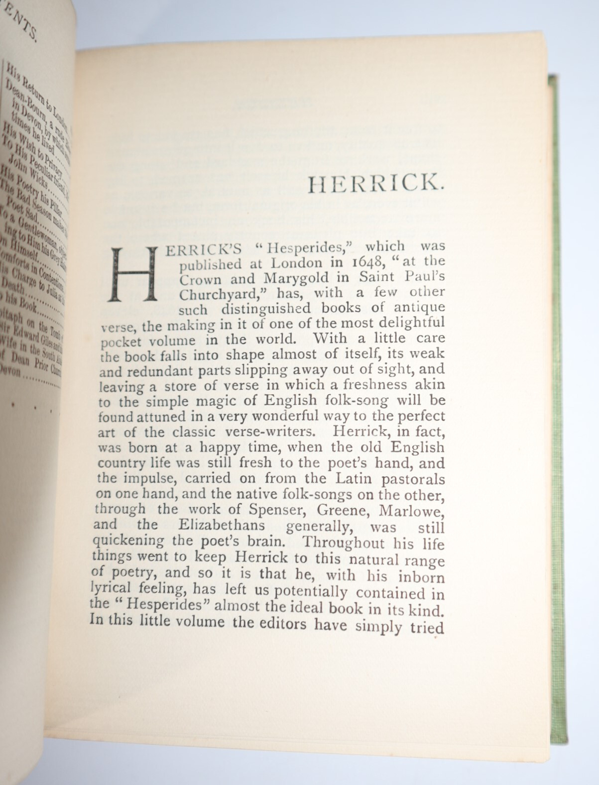 1910s Hesperides Poems by Robert HERRICK Vellum Bumpus Binding Life of Author