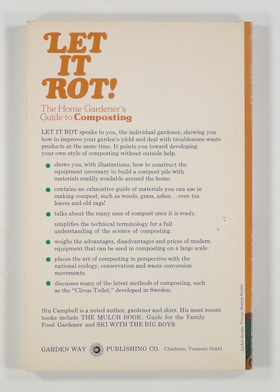 1975 Campbell LET IT ROT! Guide to Composting ORGANIC GARDENING tpb SMALL PRESS