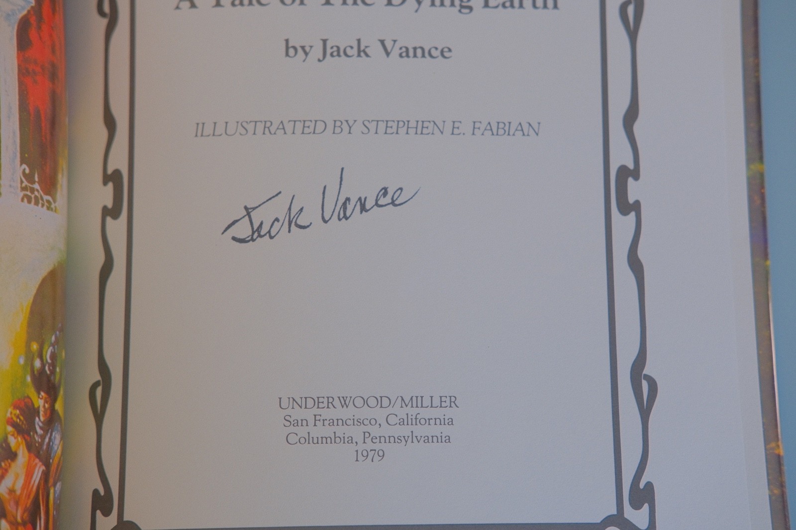 JACK VANCE Morreion A Tale of the Dying Earth SIGNED Ld First Edition 1979 HC DJ