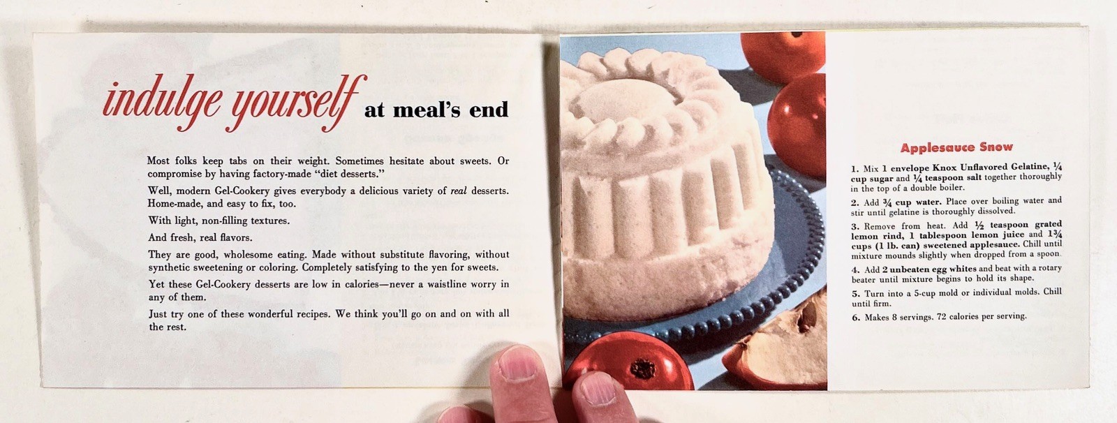 1957 REAL, FRESH DESSERTS Knox Gelatine Manufacturer Recipes pamphlet 12 recipes
