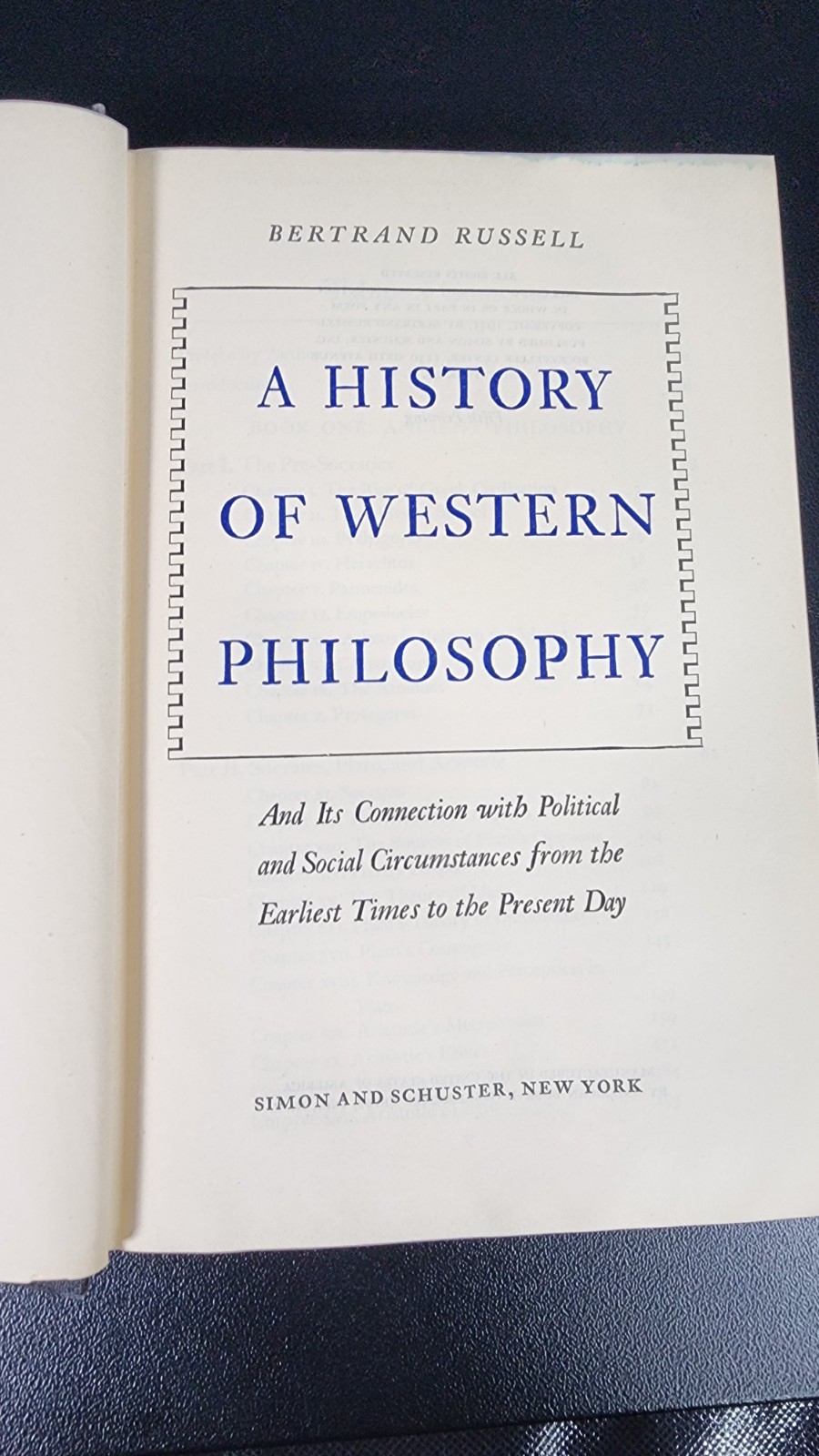 1945 Bertrand Russell A History of Western Philosophy HC 5th Printing