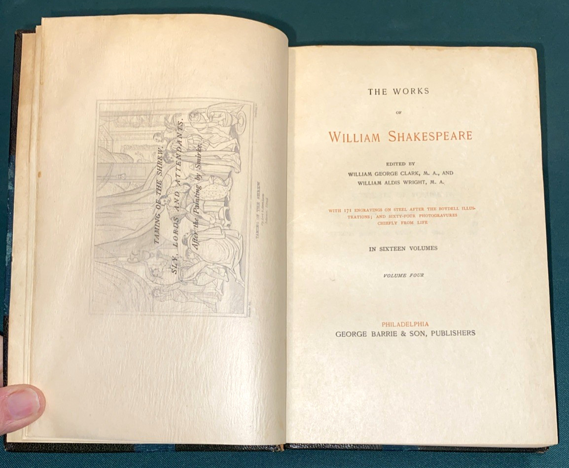 WORKS OF SHAKESPEARE v.3 & v..4 ~ (2) Antique Numbered Japanese Vellum Hardbacks