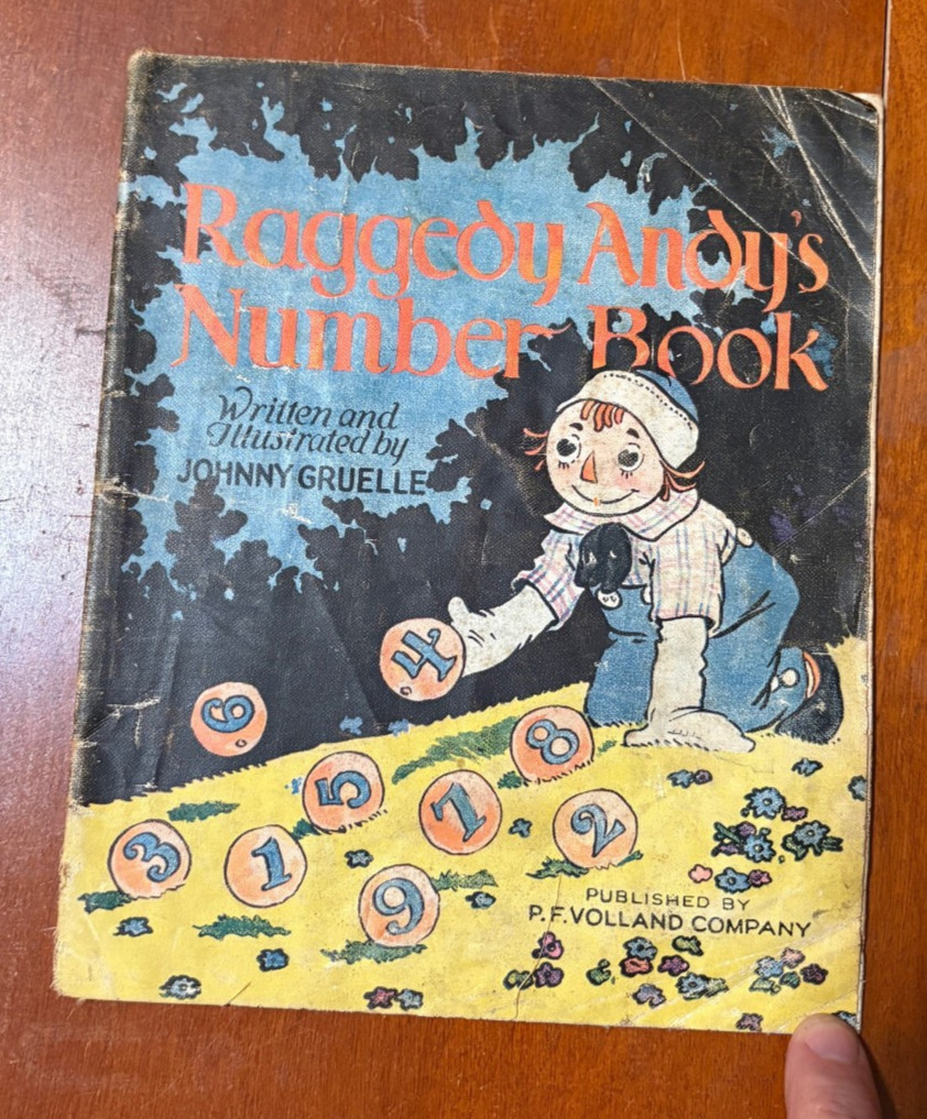 Johnny Gruelle, Raggedy Andy Number Book, PF Volland (1924) cloth 1st Edition