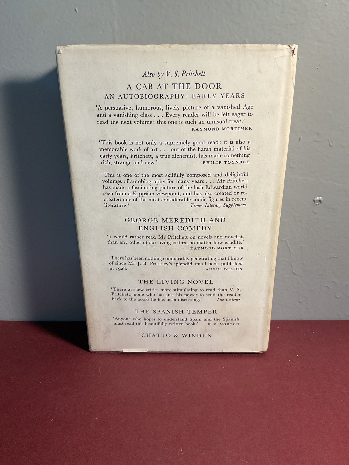 Midnight Oil by V. S. Pritchett Signed Inscribed 1st Edition 1971 Hardcover w/