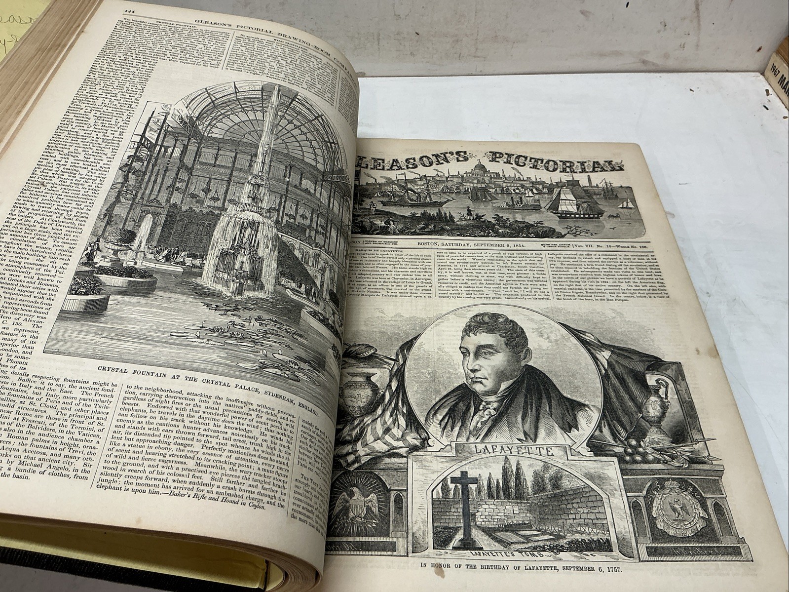 1854 Vol VII July-Dec Gleason’s Pictorial Drawing Room Companion