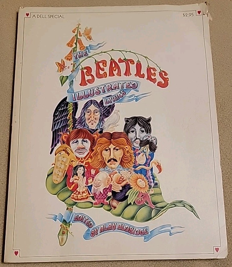 THE BEATLES Illustrated Lyrics First Dell Edition 1st Print 1972 Softcover