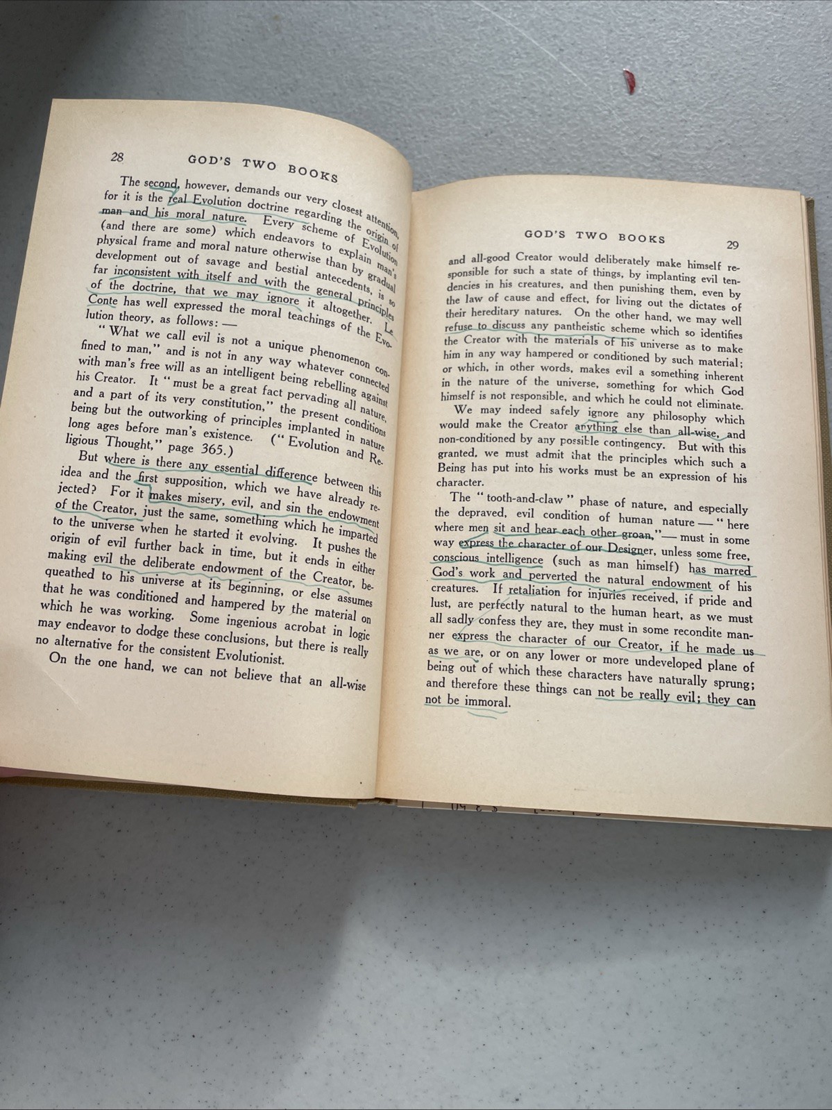 Two Books By George Price 1918 Underlining In The Book
