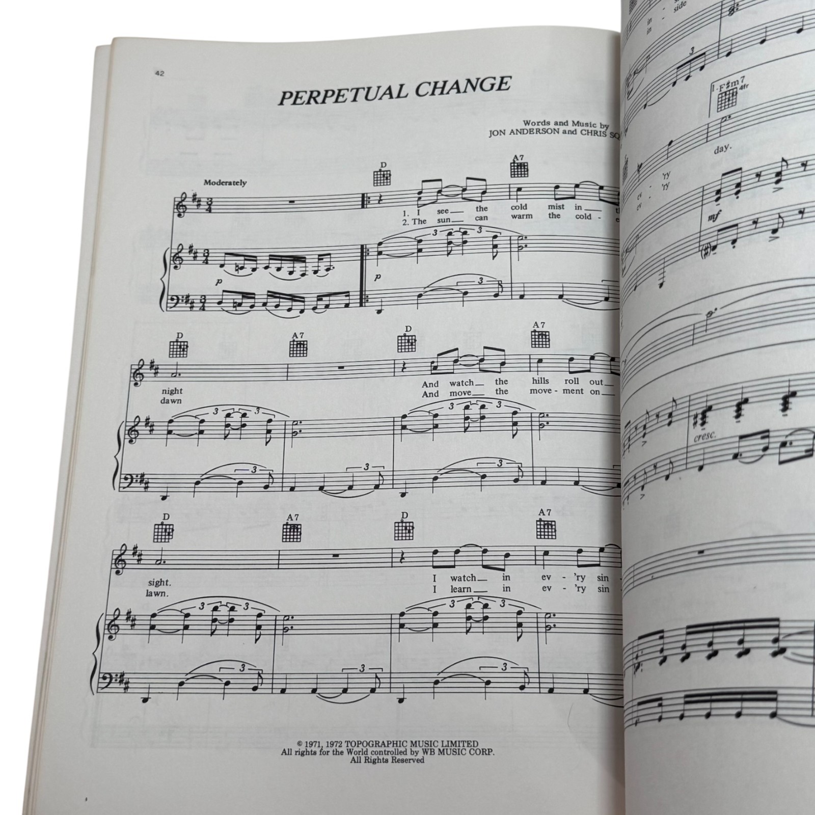 YES Complete Volume One Vintage Song Book Vocal Guitar Sheet Music 1976