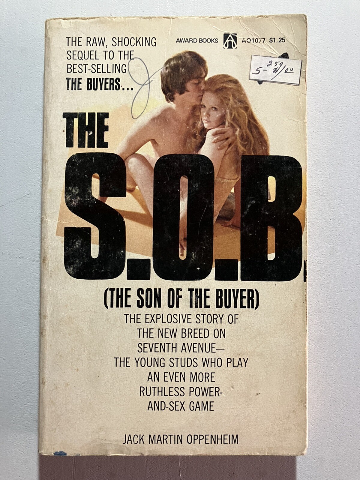 The S.O.B. The Son Of The Buyer Jack Martin Oppenheim 1973 1970s Vtg PB Book