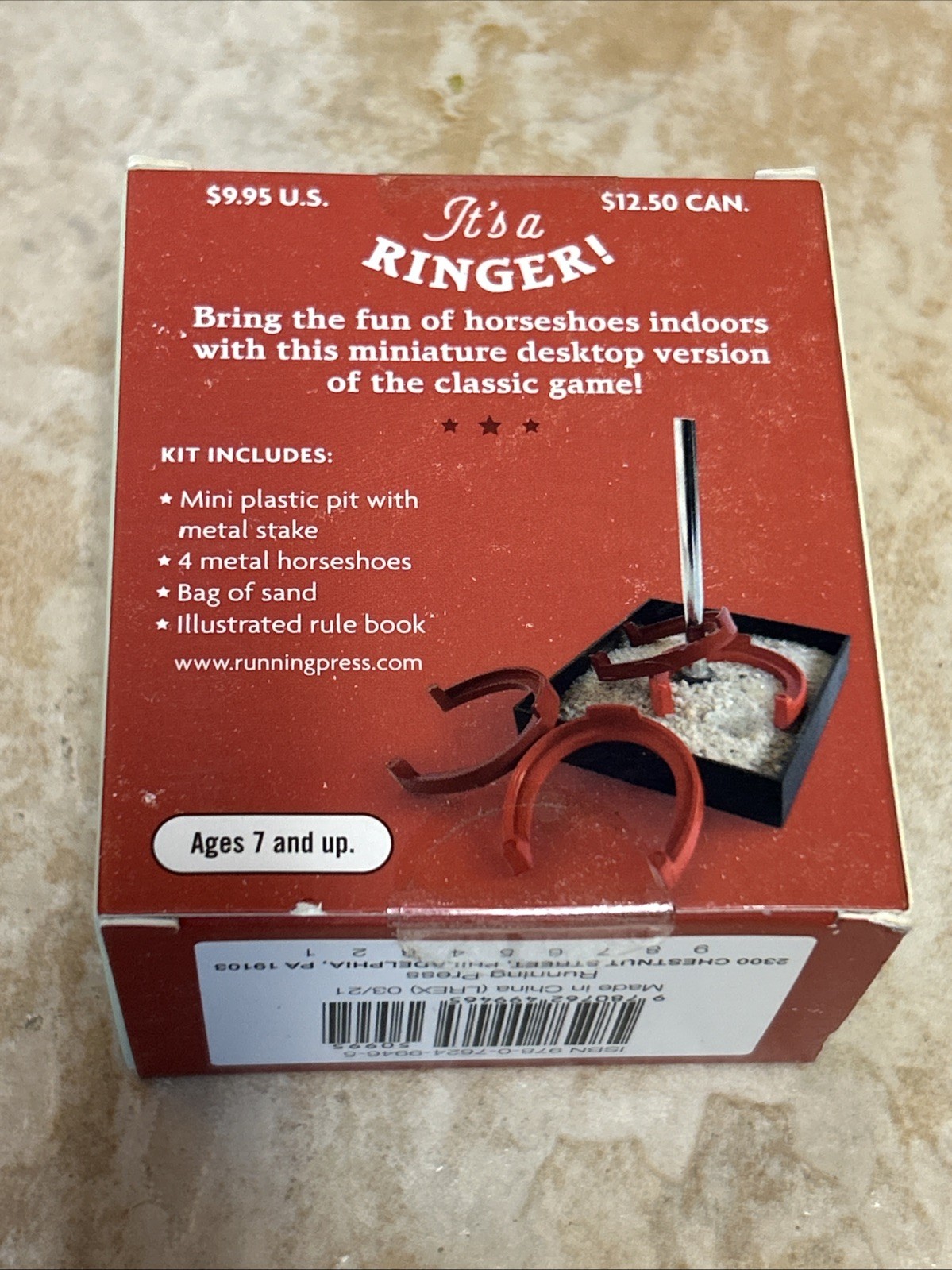 Desktop Horseshoes, Toy by Running Press (COR) NEW RP MInis