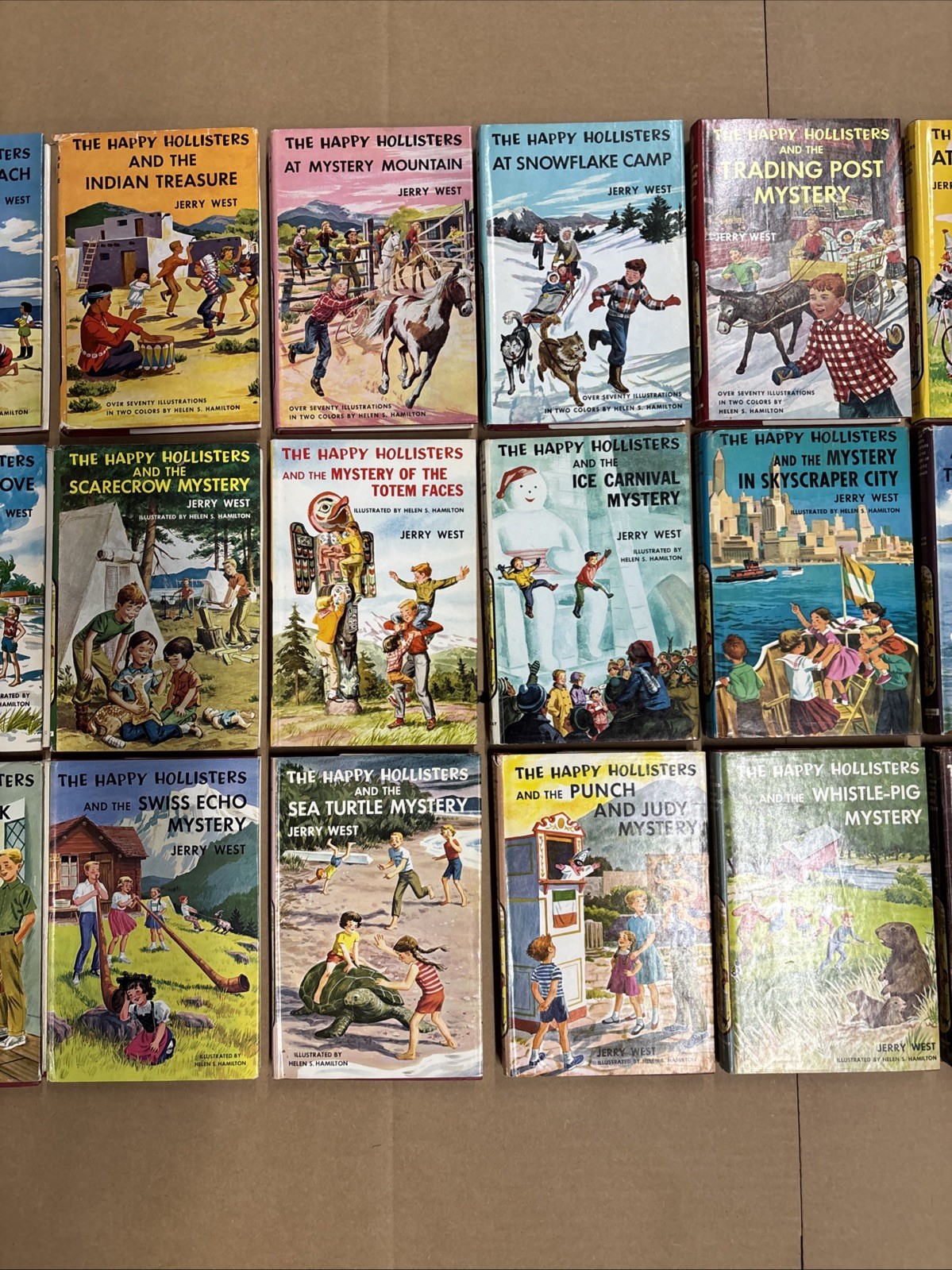 Happy Hollisters Lot of 30 HC Book Club Editions w/ Dust Jackets Jerry West VTG