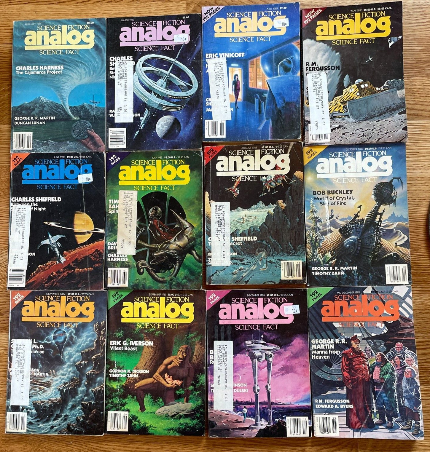 10X Random Mix Analog Science Fiction & Fact Magazine Back Issues Lot 1970s+