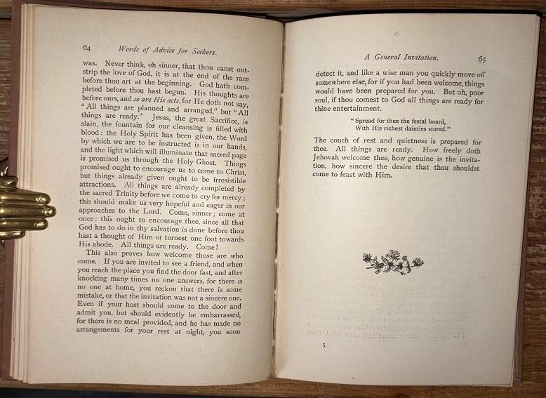 1896 1st Ed. Charles Spurgeon ‘Words of Advice For Seekers’ Baptist Theology