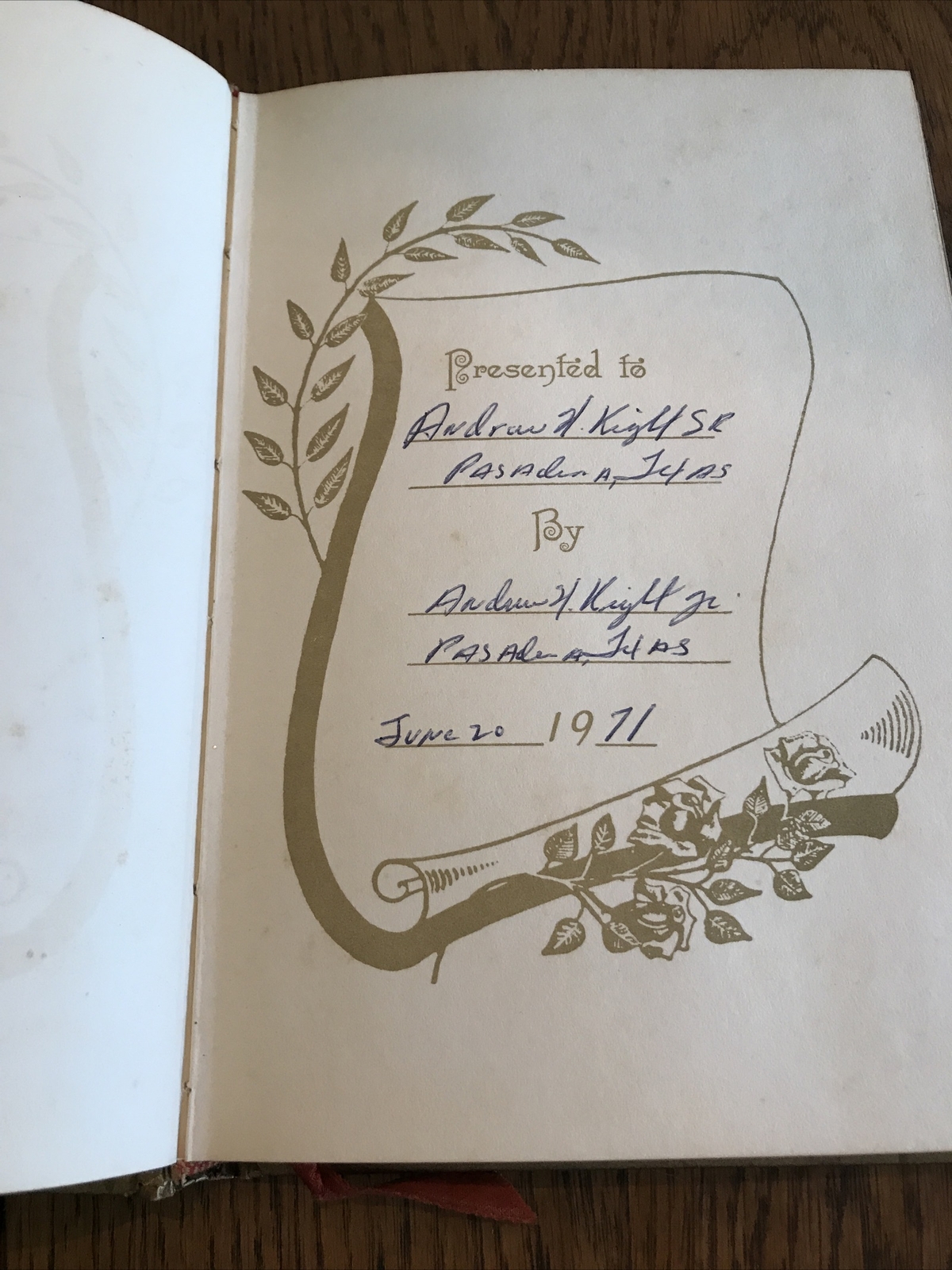 1965 Brownlow Flowers For Father Gift Book Fathers Day