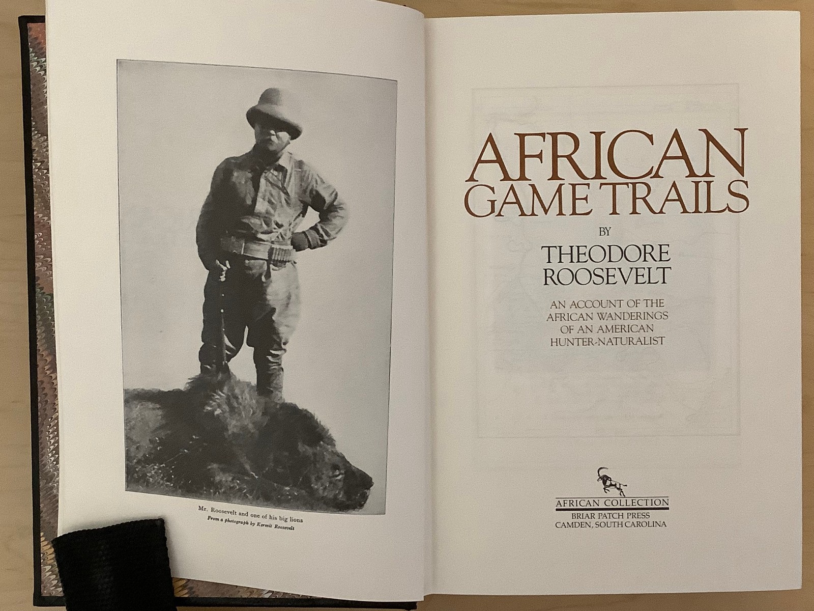 African Game Trails by Theodore Roosevelt – leather – Briar Patch Press