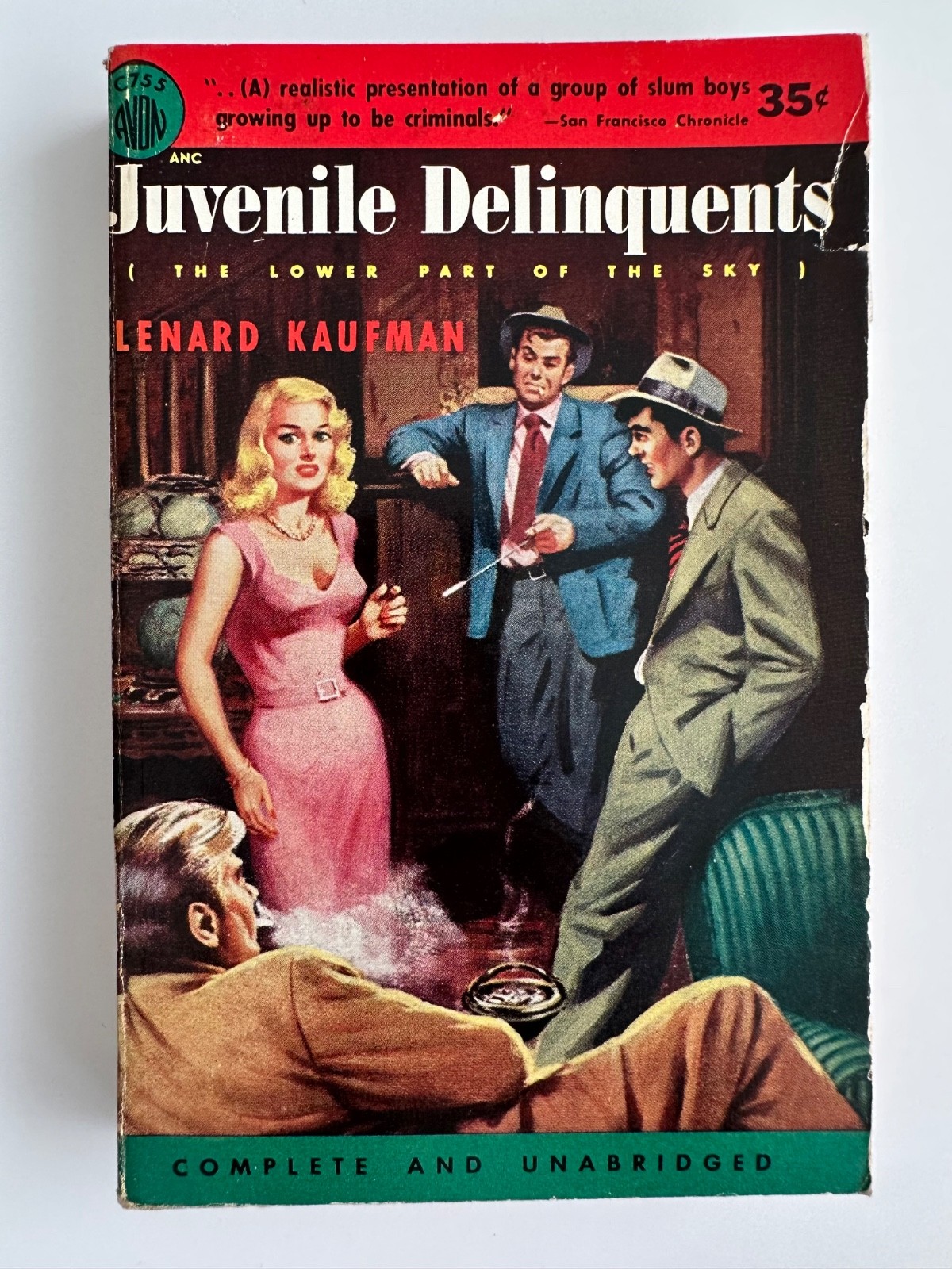 Juvenile Delinquents Avon Paperback 1952 Lenard Kaufman Vintage Paperback