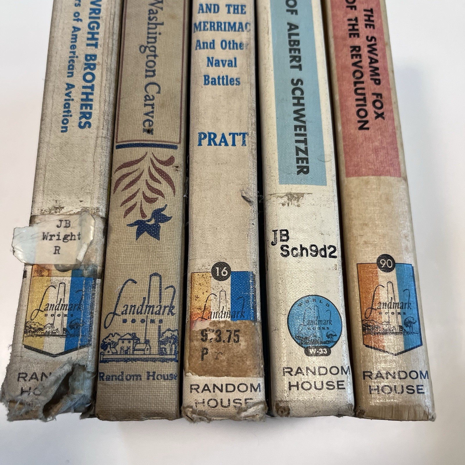 Vintage Landmark Books Lot of 5 Random House 1950s History Set Children’s Read