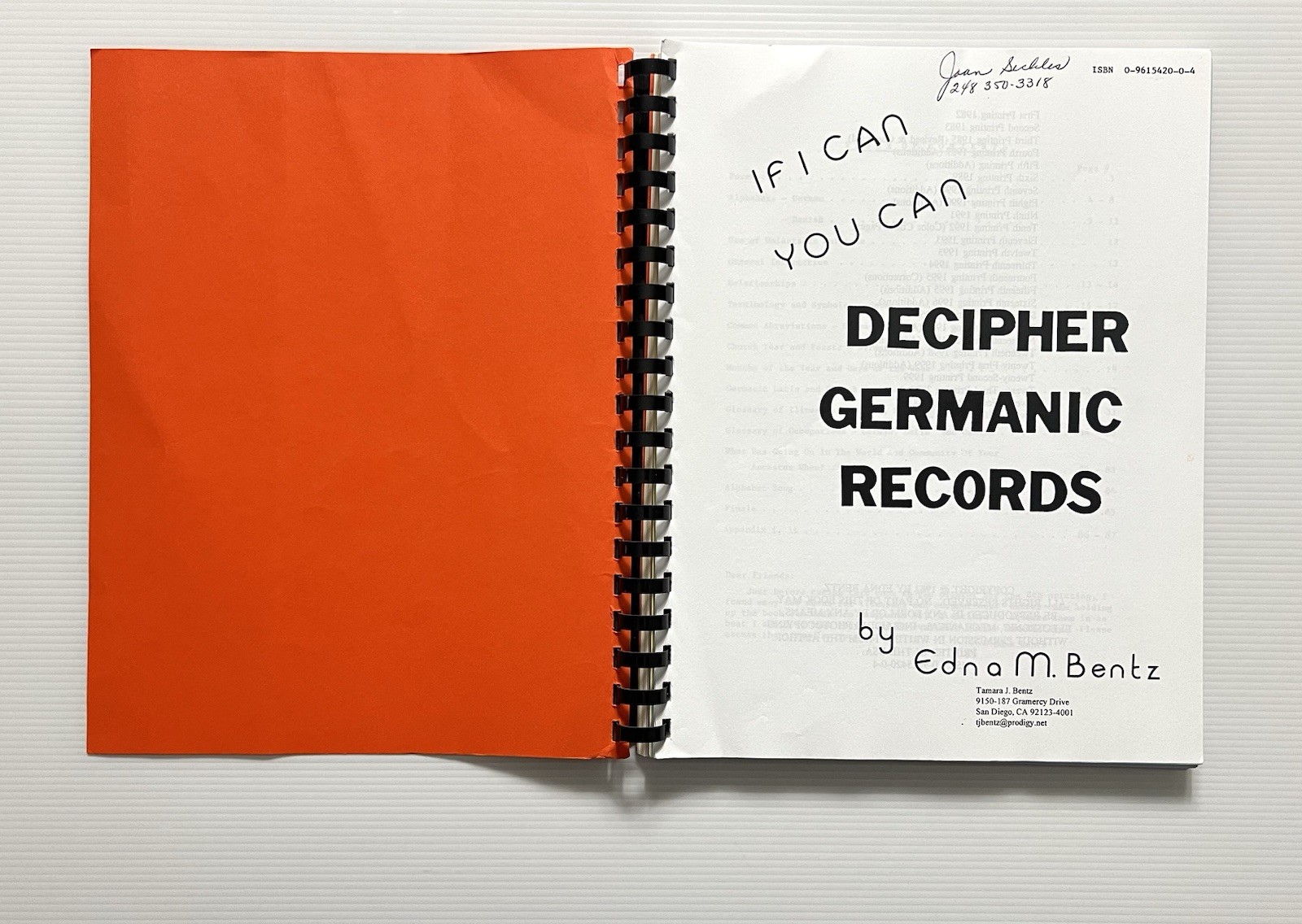 Decipher Germanic Records by Edna M. Bentz Genealogy SB 2002