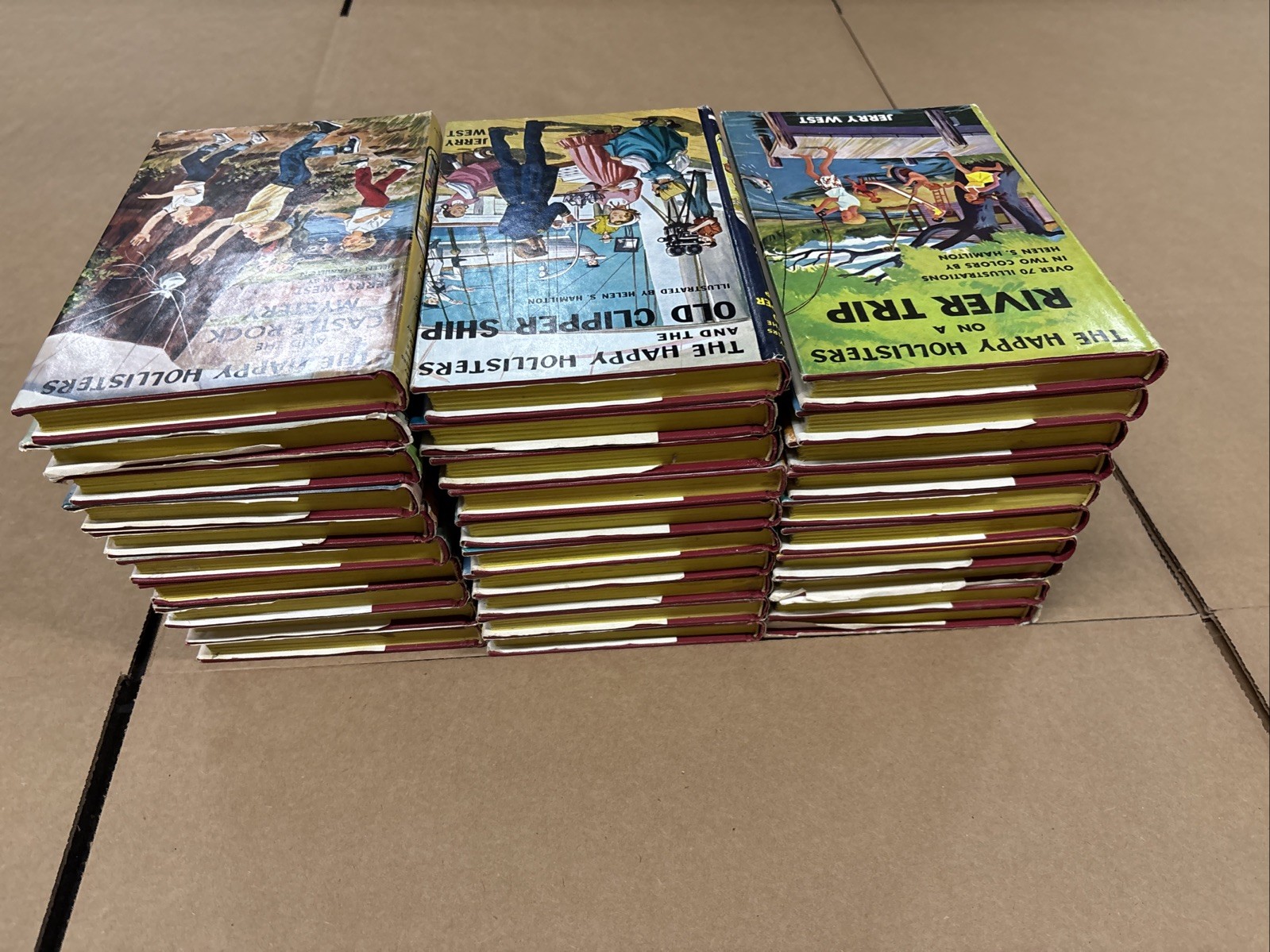 Happy Hollisters Lot of 30 HC Book Club Editions w/ Dust Jackets Jerry West VTG