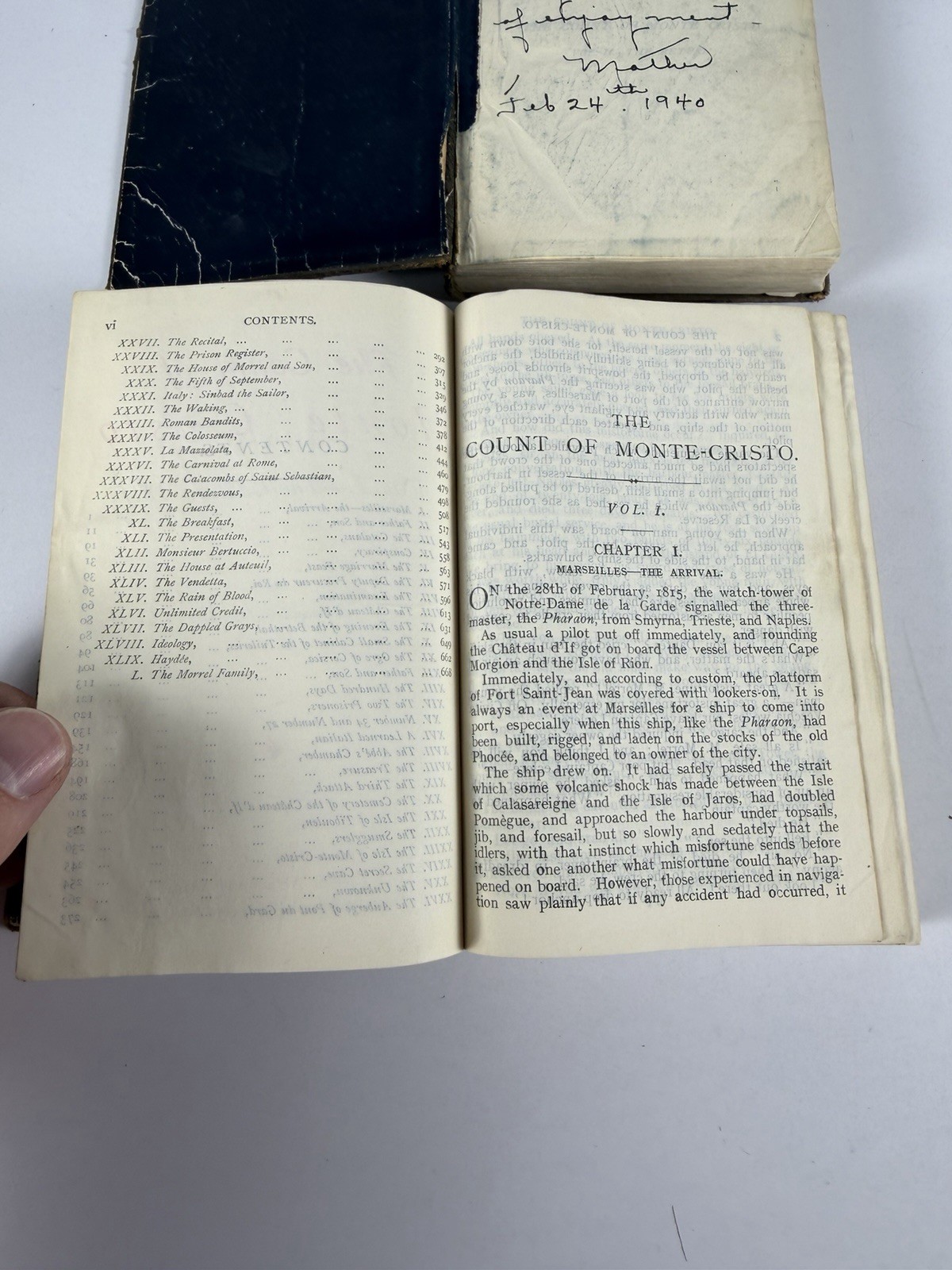 Thomas Nelson Alexandre Dumas Count of Monte Cristo Vol I and II Leather