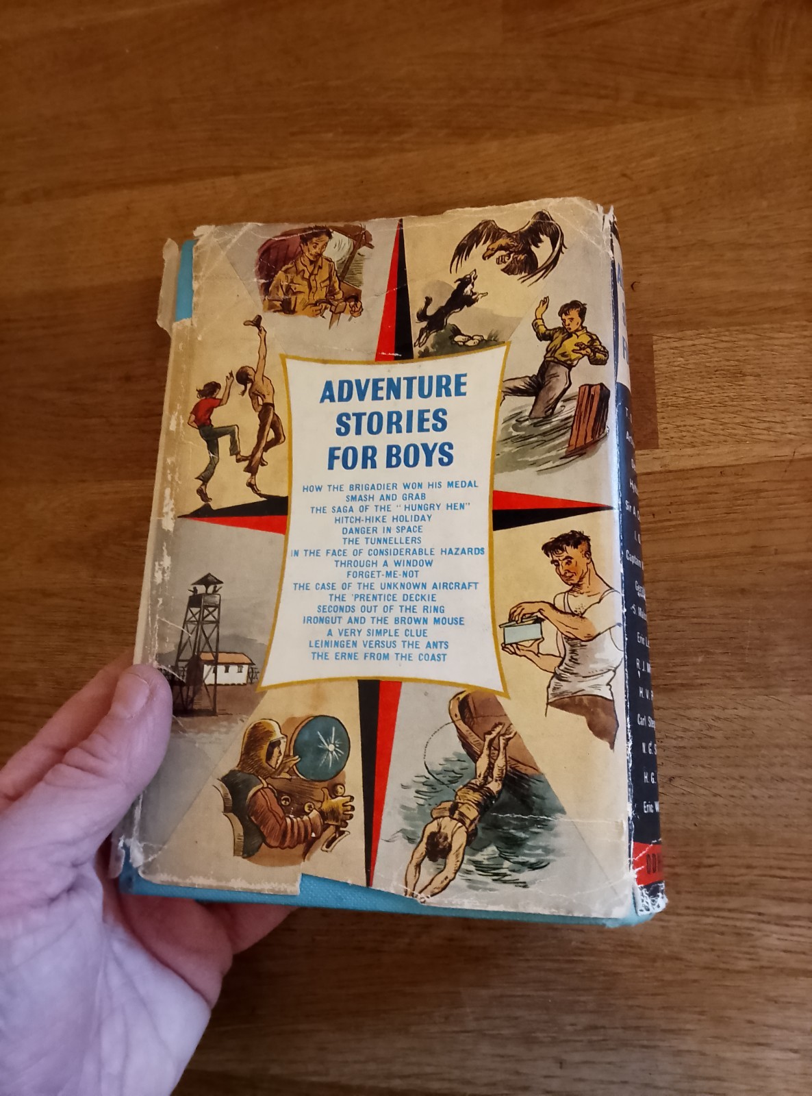 BOOK – Adventure Stories For Boys Vintage Odhams Story Collection HB DJ Fiction