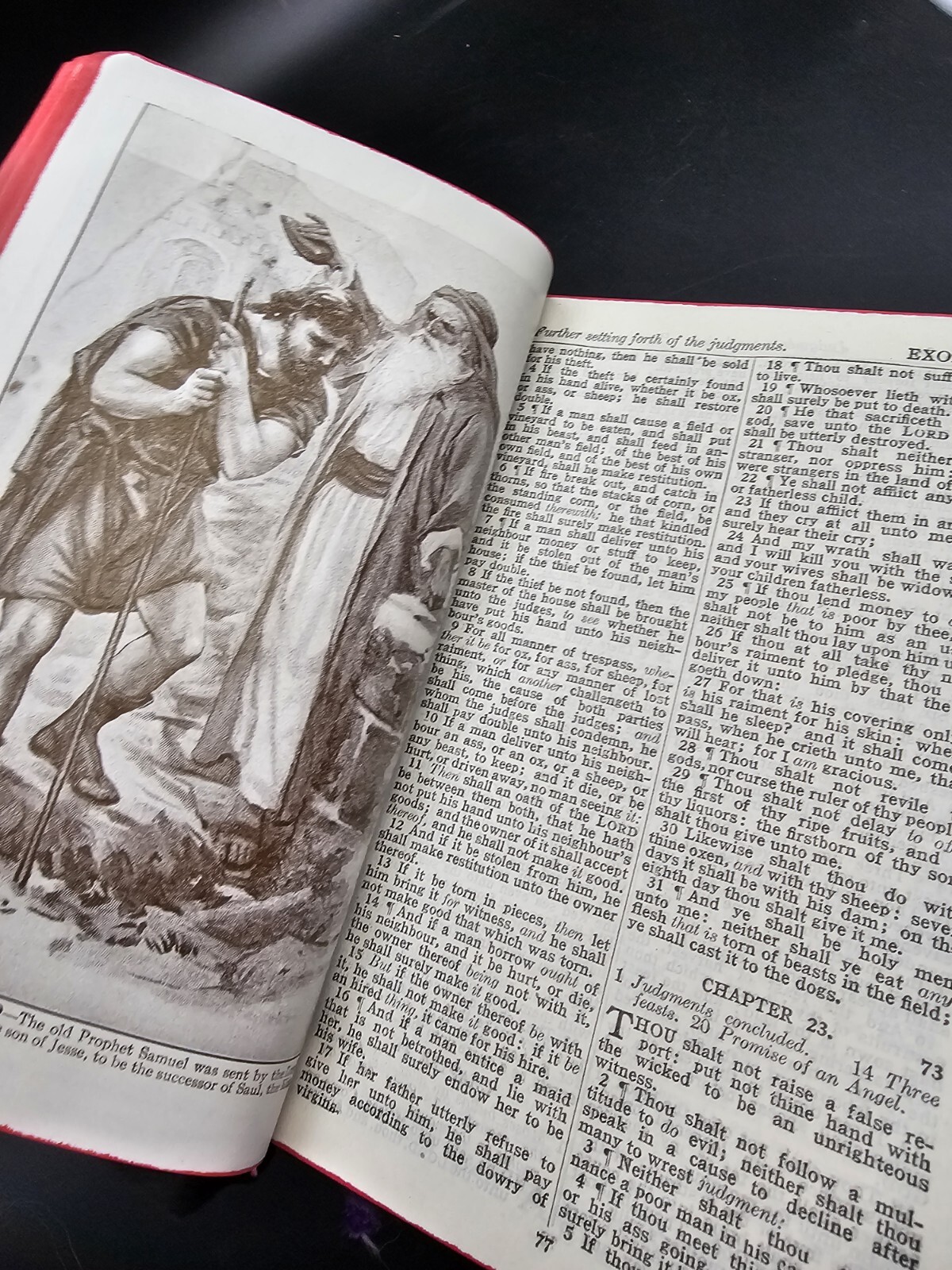 The Holy Bible Illustrated King James Red Letter John C. Winston Company 1940s