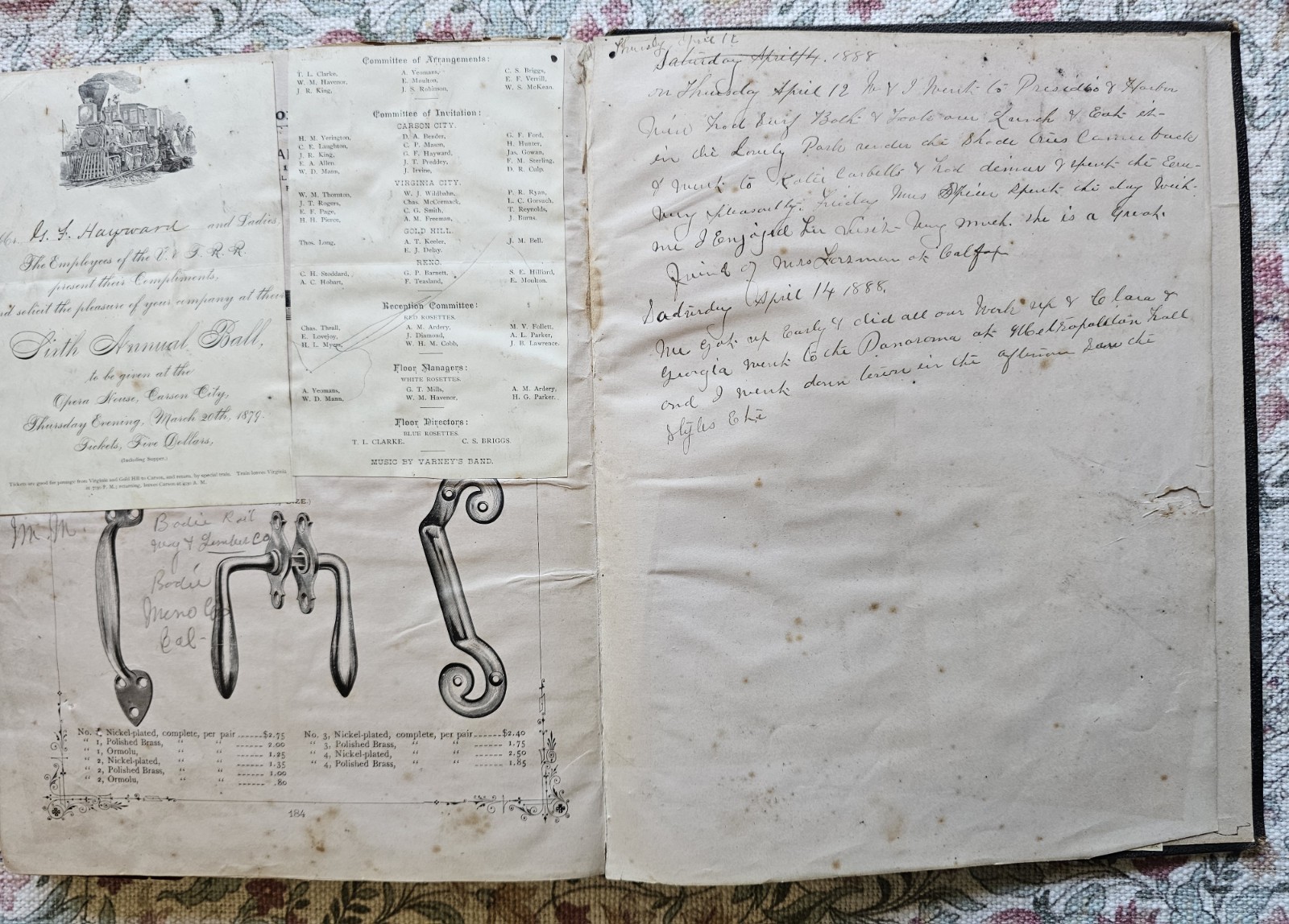 Post & Company Railway Telegraph & Telephone Supply 1880 Epherema Scrapbook OOAK