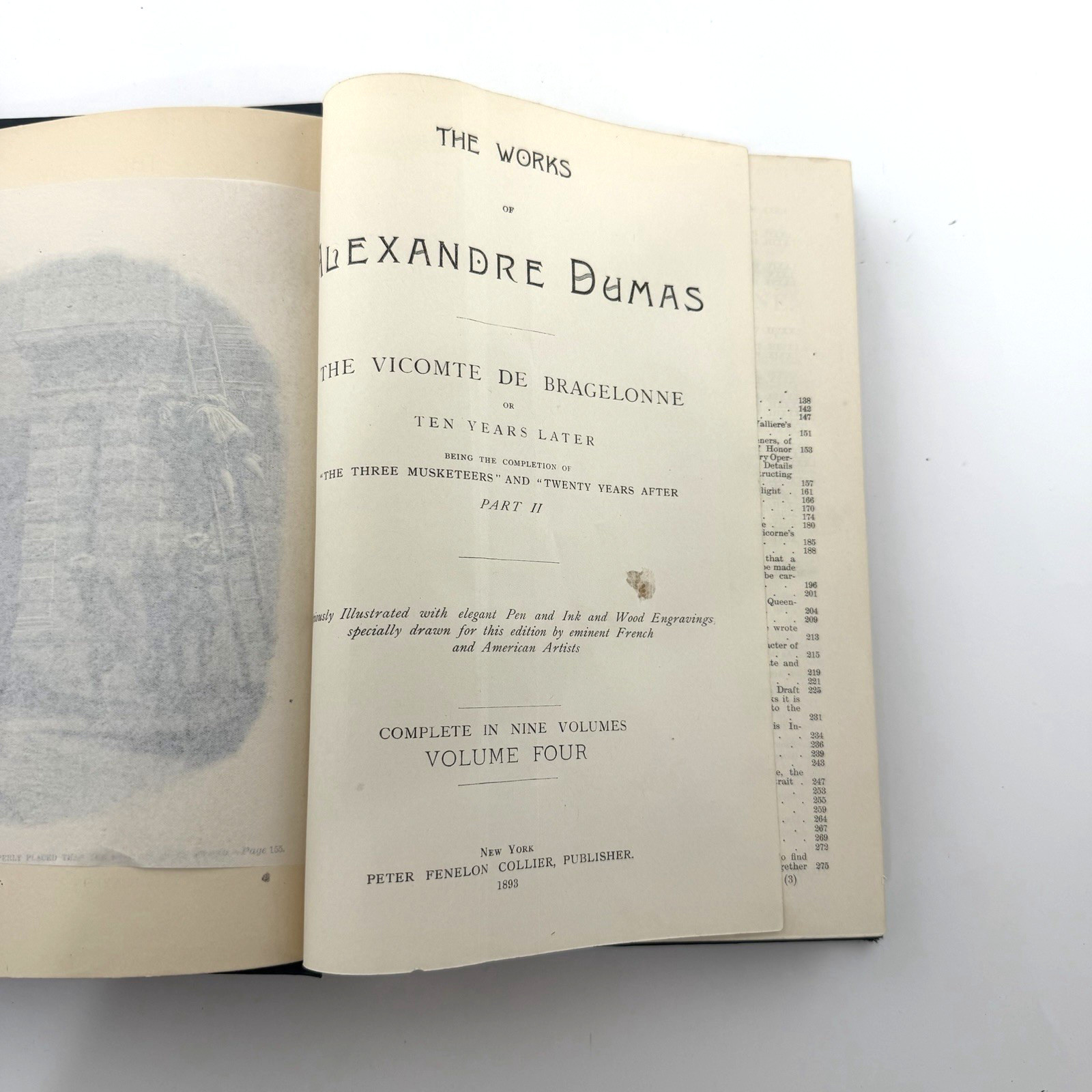 WORKS OF ALEXANDRE DUMAS Volumes 2, 3 & 4 Collier 1893