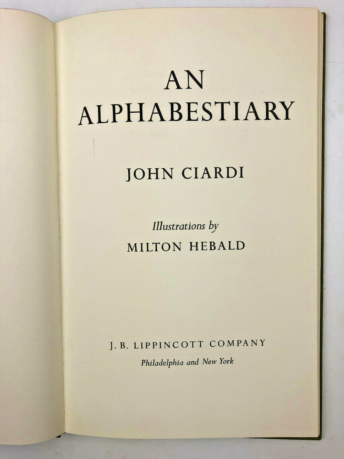An Alphabestiary by John Ciardi Illustrated Adult Humor Alphabet Book Slip Case