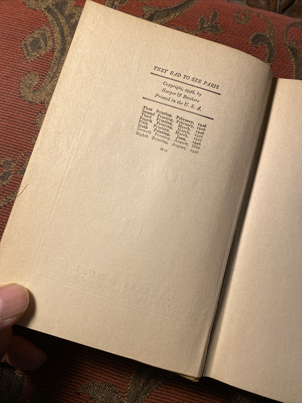 They Had To See Paris By Homer Croy 1926 Grosset & Dunlap HC