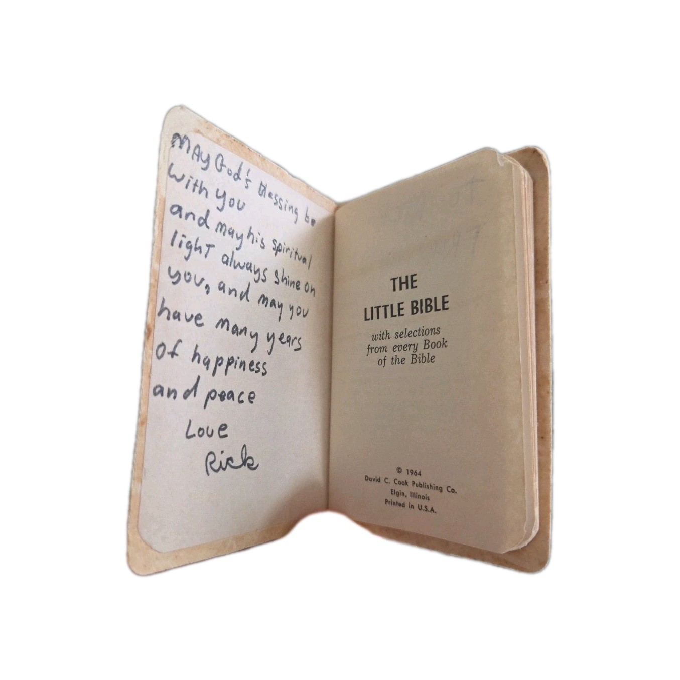 The Little Bible 1964 From Skrudland Photo Service David C. Cook Publishing Co.