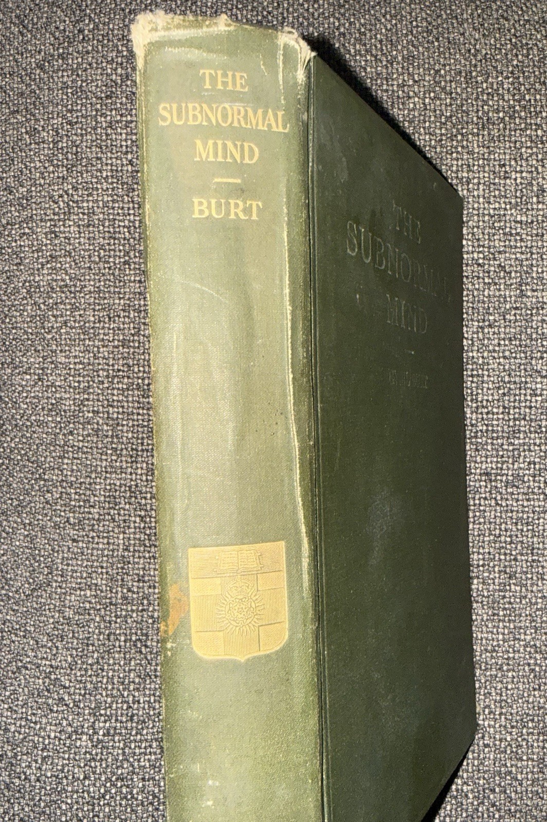 1935 THE SUBNORMAL MIND Cyril Burt – 1st Edition Psychology Oxford Uni Press .