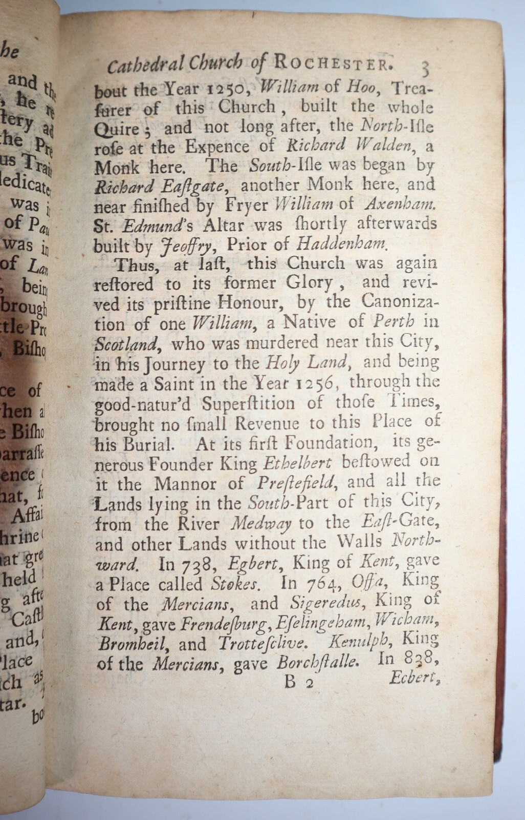 1717 History and Antiquities of the Cathedral Church of ROCHESTER Rawlinson 1st