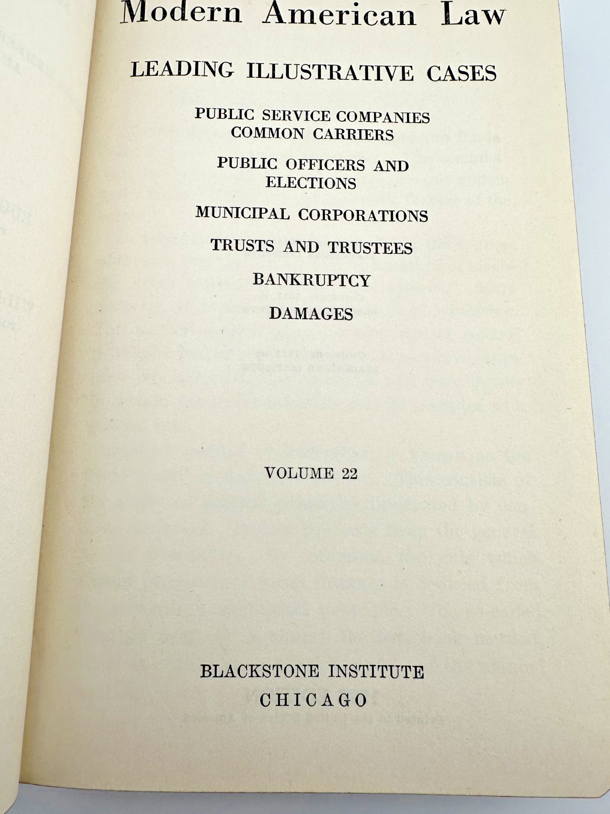 Modern American Law – 5 Vol Set (1928) Blackstone Institute