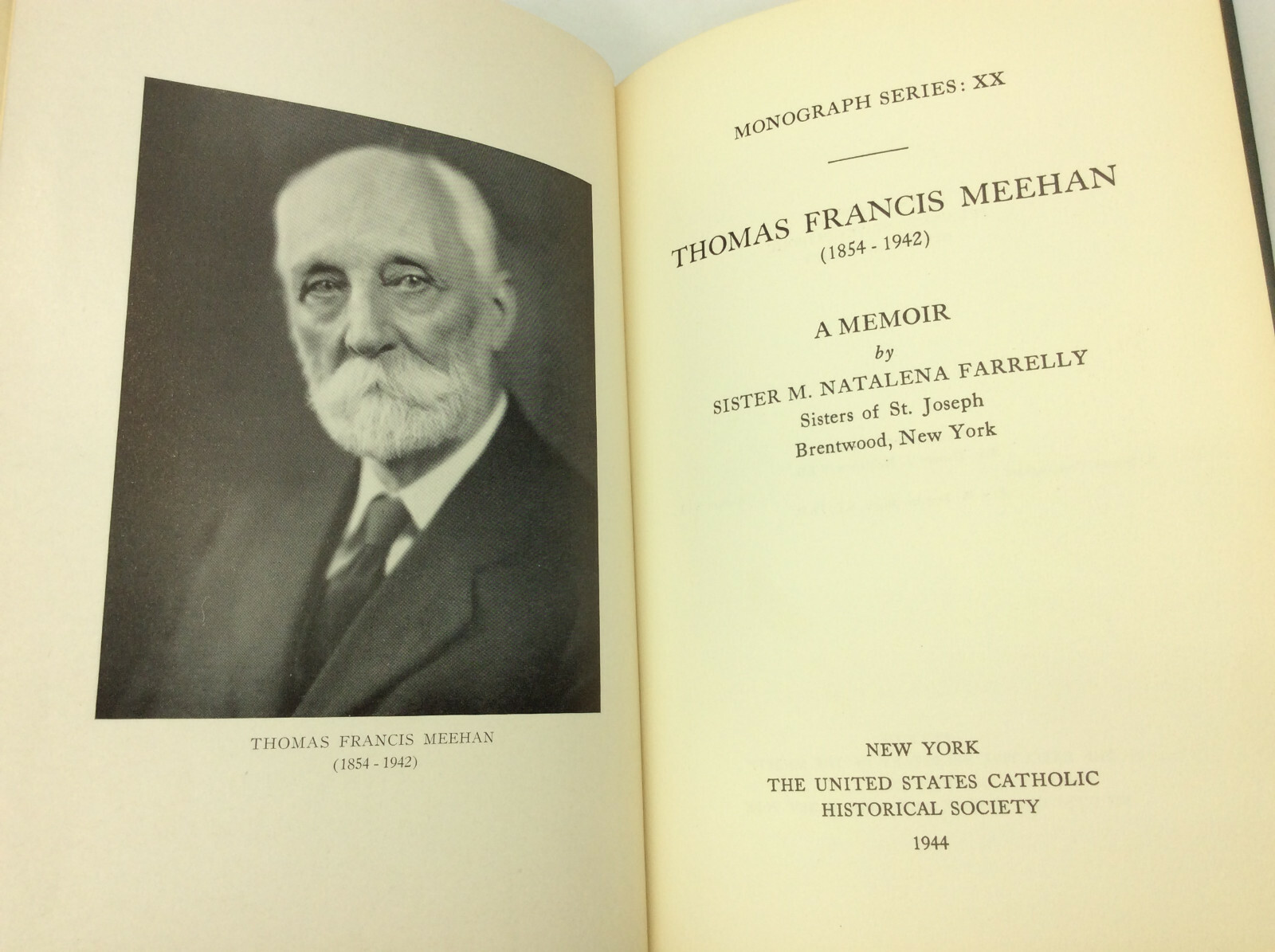 THOMAS FRANCIS MEEHAN – M. Natalena Farrelly, 1944 – Catholic Historical Society