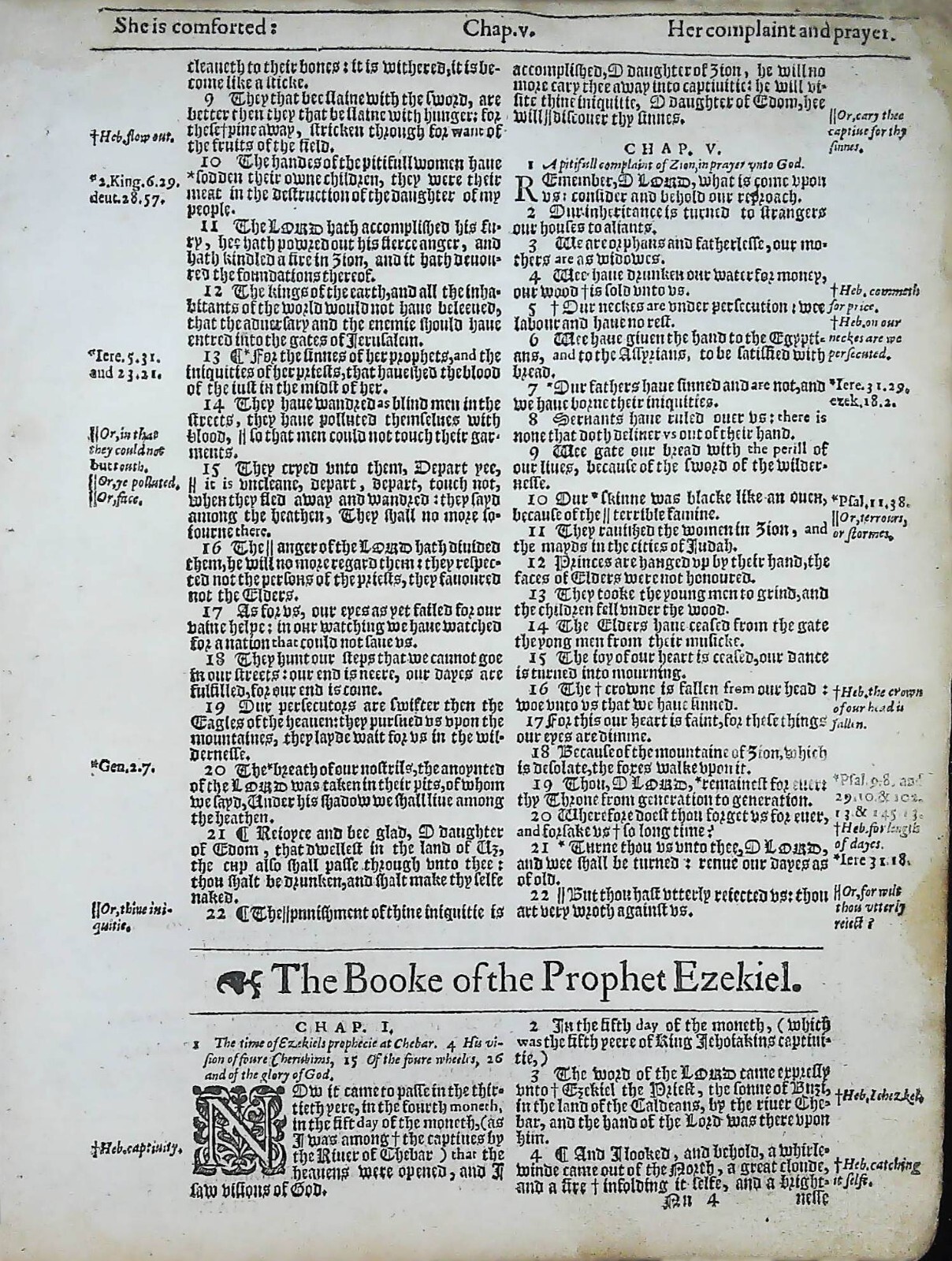 1614 KING JAMES BIBLE OLD TESTAMENT TITLE PAGE LEAVES * YOU PICK* KJV 400 YEARS