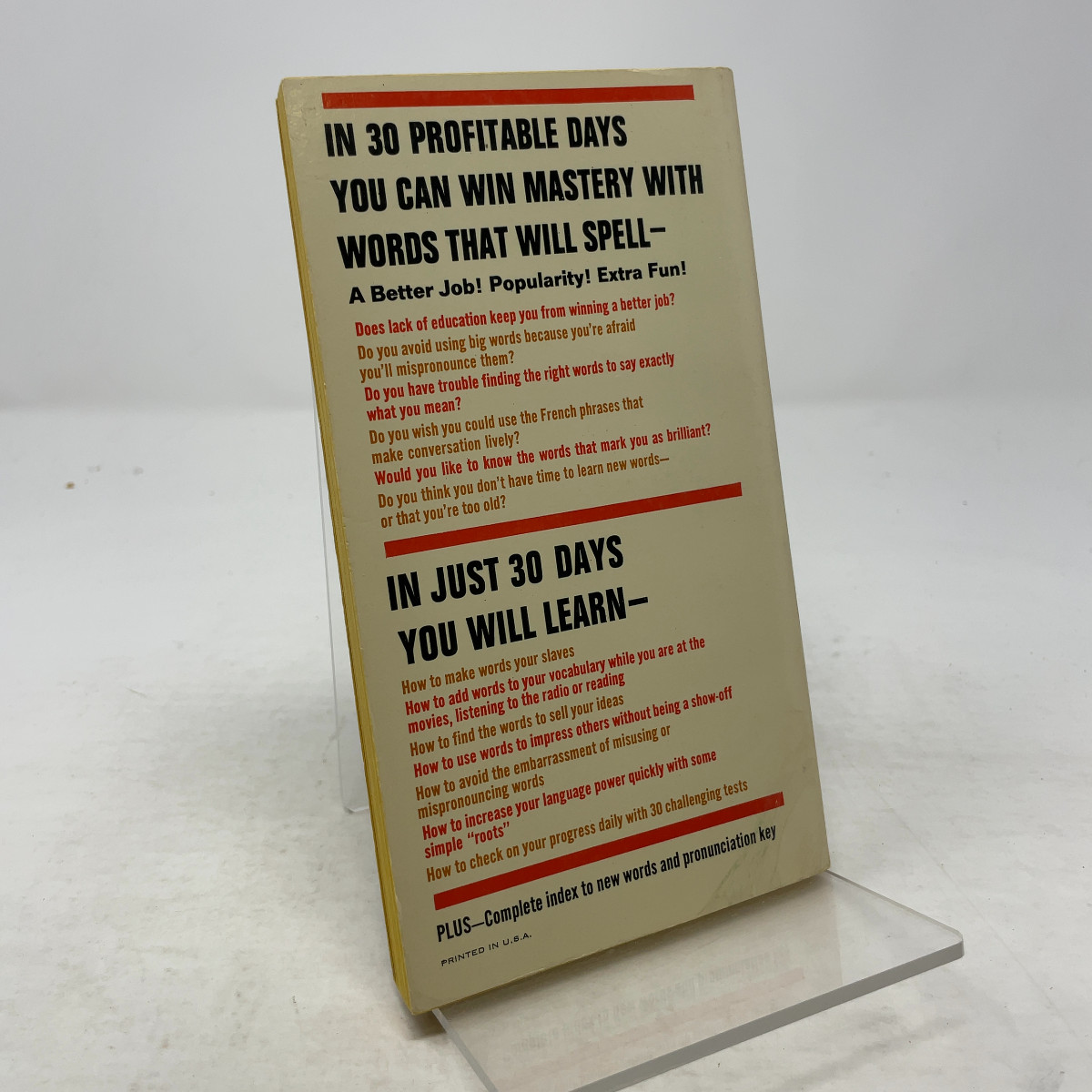 30 Days to a More Powerful Vocabulary by Wilfred Funk; Norman Lewis PB First Thu