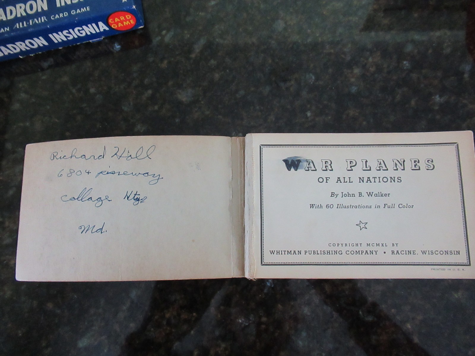 1940 War Planes 60 Illustrated Book by John Walker